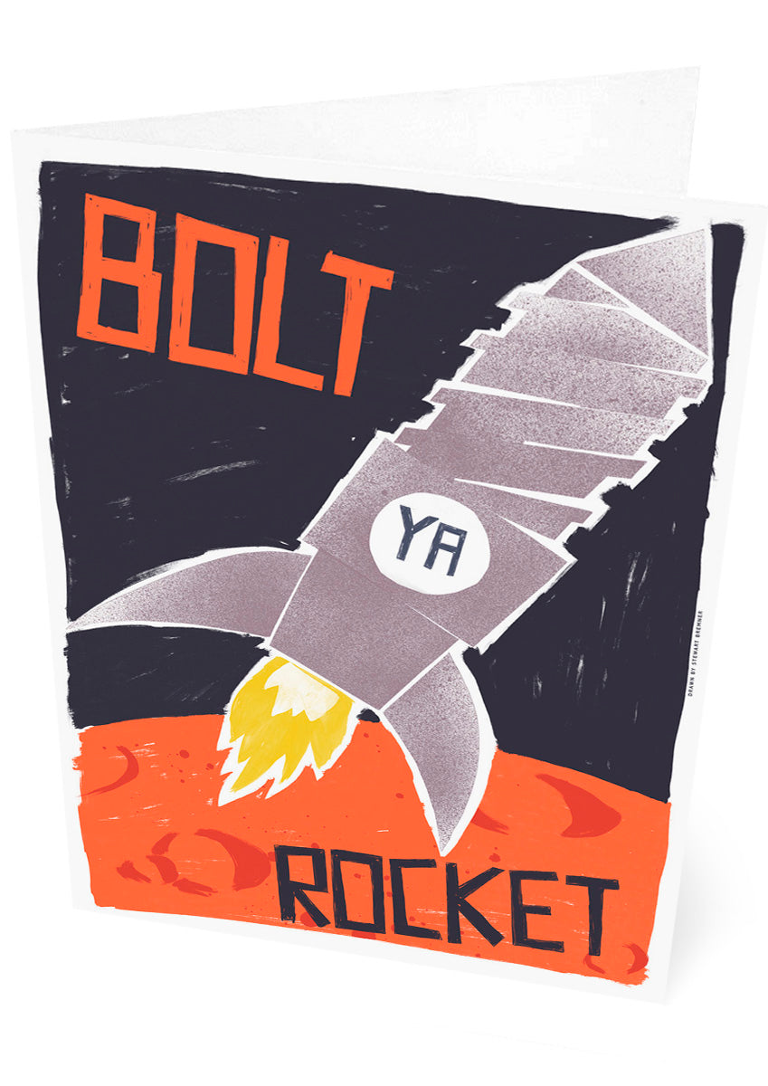 Bolt ya rocket (orange) – set of two cards