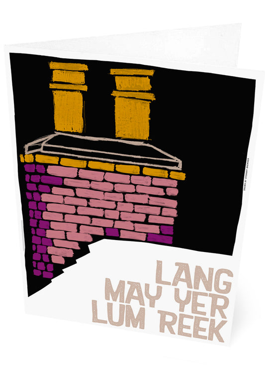 Lang may yer lum reek (black) – set of two cards