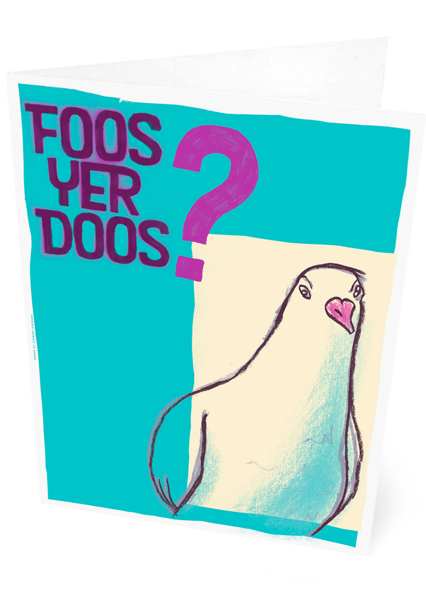 Foos yer doos (turquoise) – set of two cards
