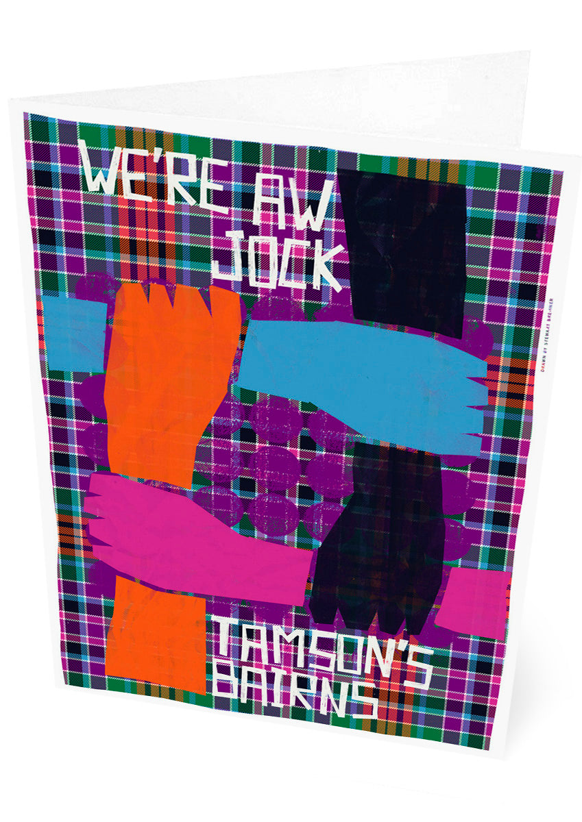 We're a Jock Tamson's bairns (oan tartan) – set of two cards