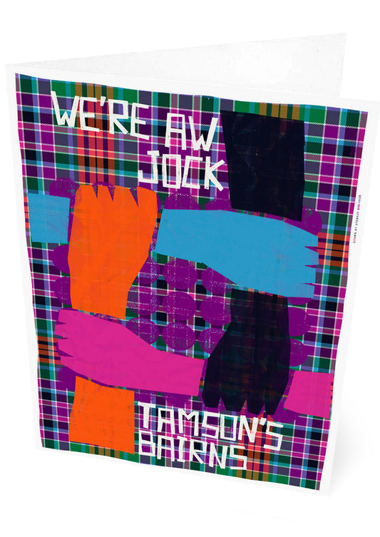 We're a Jock Tamson's bairns (oan tartan) – set of two cards