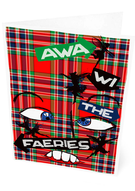 Awa wi the faeries (oan tartan) – set of two cards