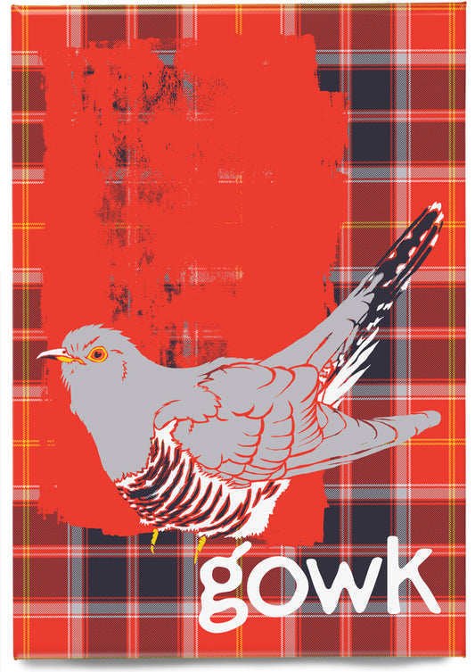 Gowk oan tartan – magnet