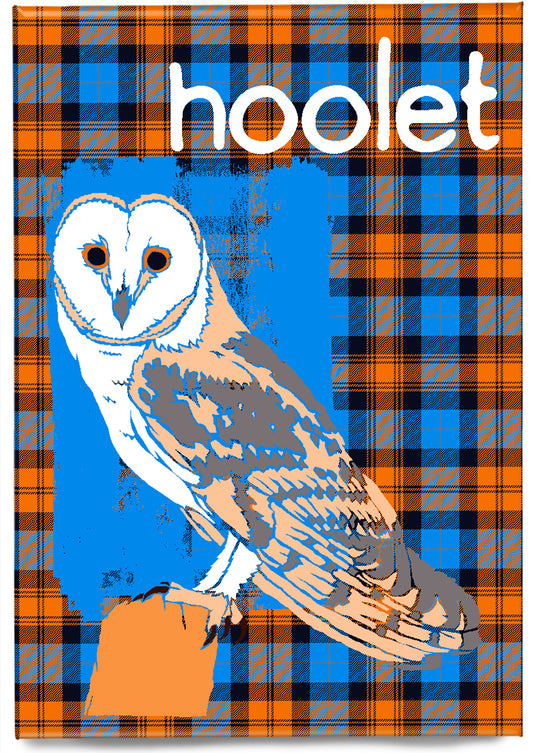 Hoolet oan tartan (blue) – magnet