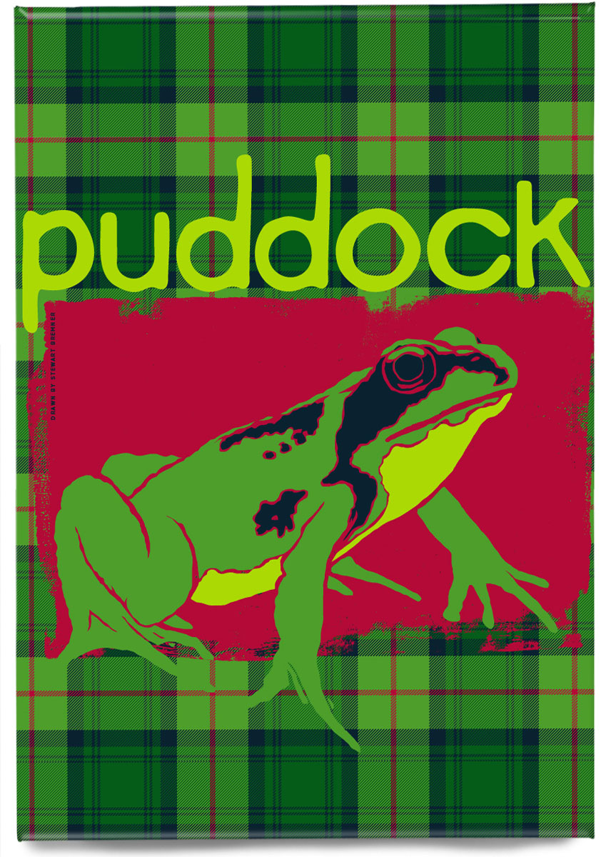 Puddock oan tartan (green) – magnet