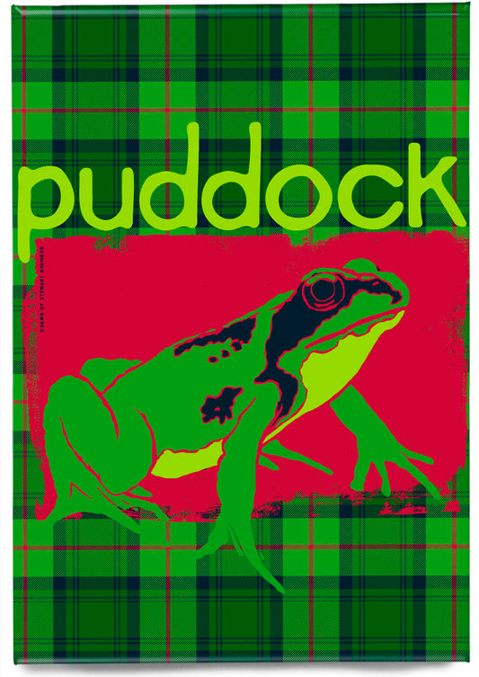 Puddock oan tartan (green) – magnet