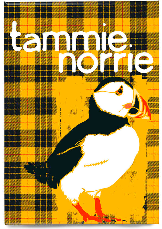 Tammie norrie oan tartan (yellow) – magnet
