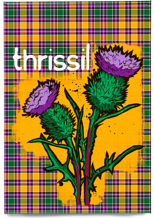 Thrissil oan tartan – magnet