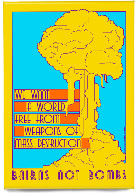 Bairns not bombs (yellow) – magnet