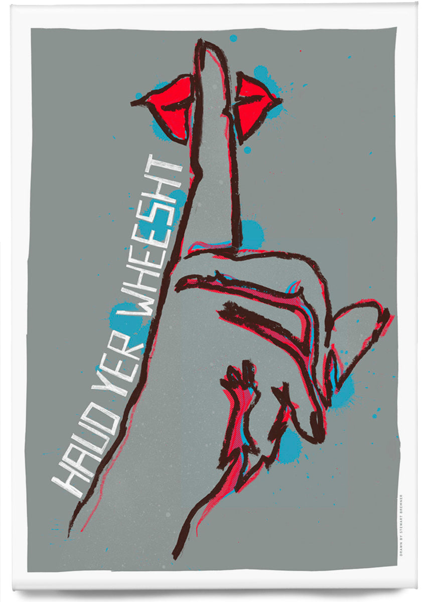 Haud yer wheesht (grey) – magnet
