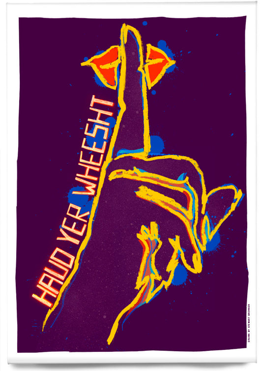 Haud yer wheesht (purple) – magnet