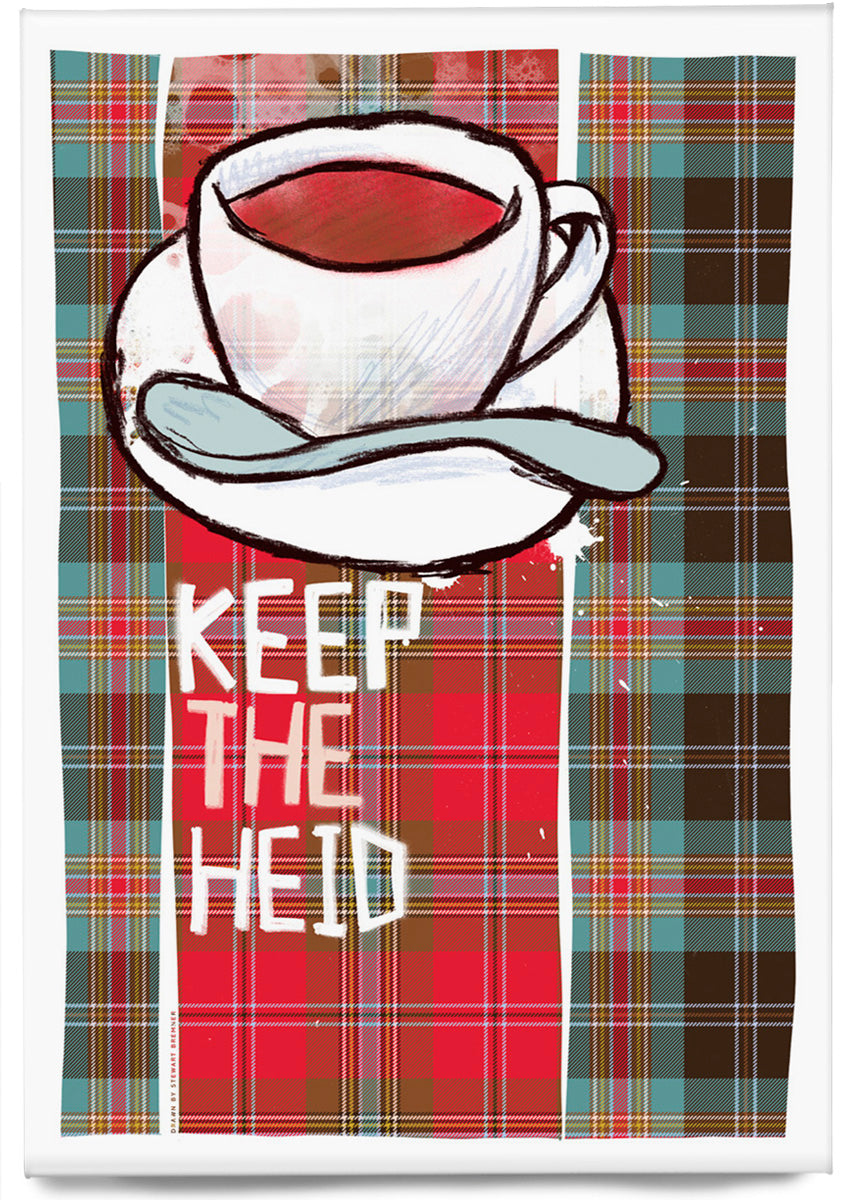 Keep the heid (oan tartan) – magnet