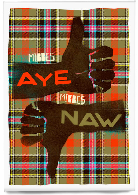 Mibbes aye, mibbes naw (oan tartan) – magnet
