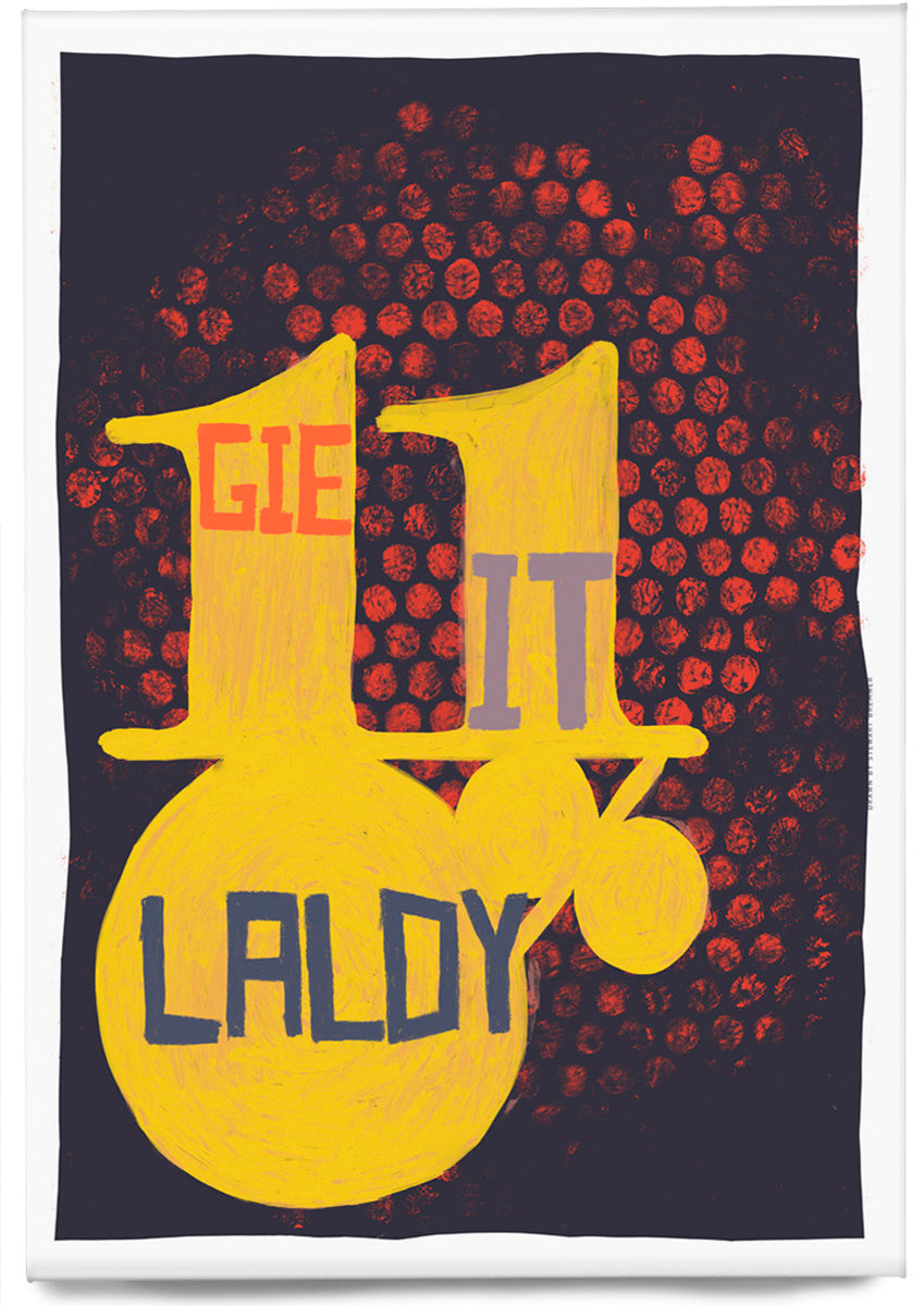 Gie it laldy (black) – magnet