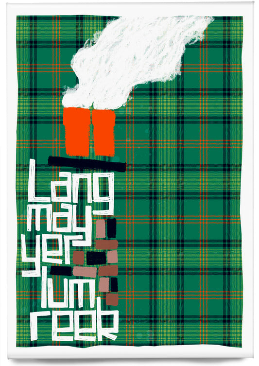 Lang may yer lum reek (oan tartan) – magnet