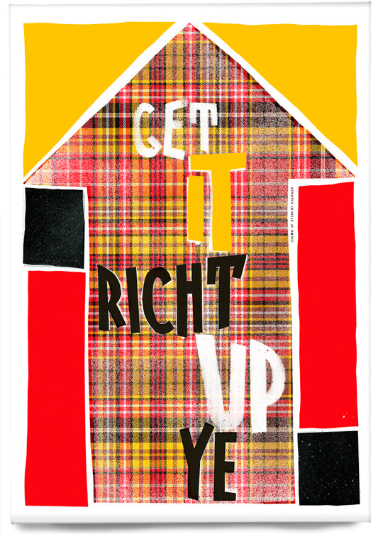 Get it richt up ye (oan tartan) – magnet