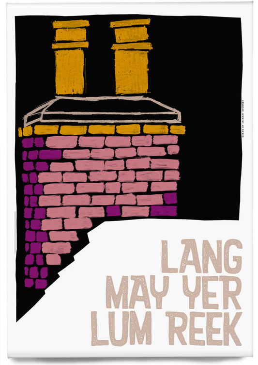 Lang may yer lum reek (black) – magnet