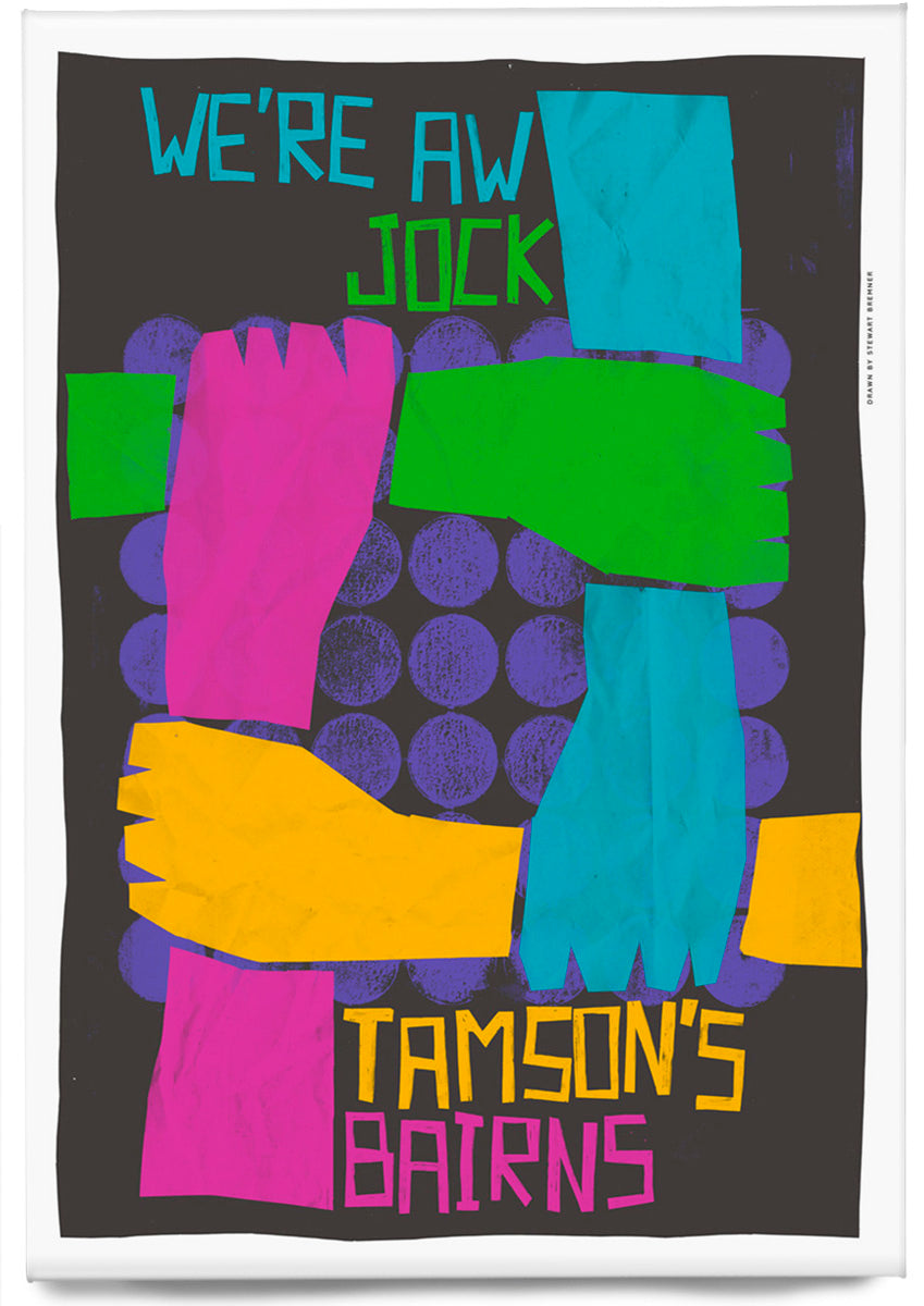 We're a Jock Tamson's bairns (black) – magnet