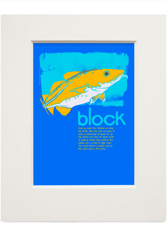 Block – small mounted print