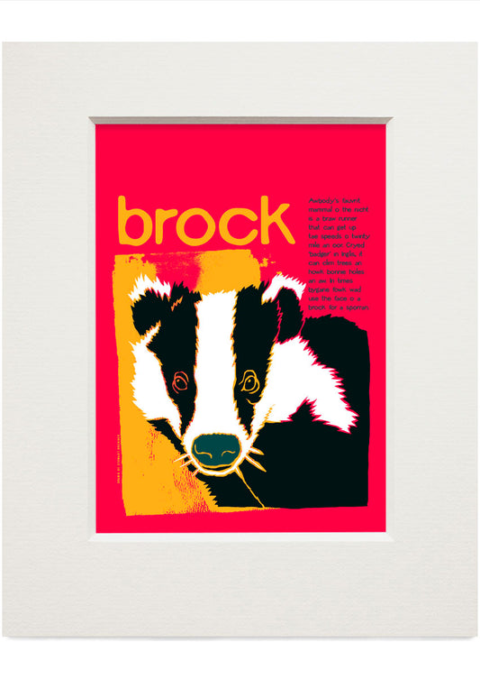 Brock (red) – small mounted print