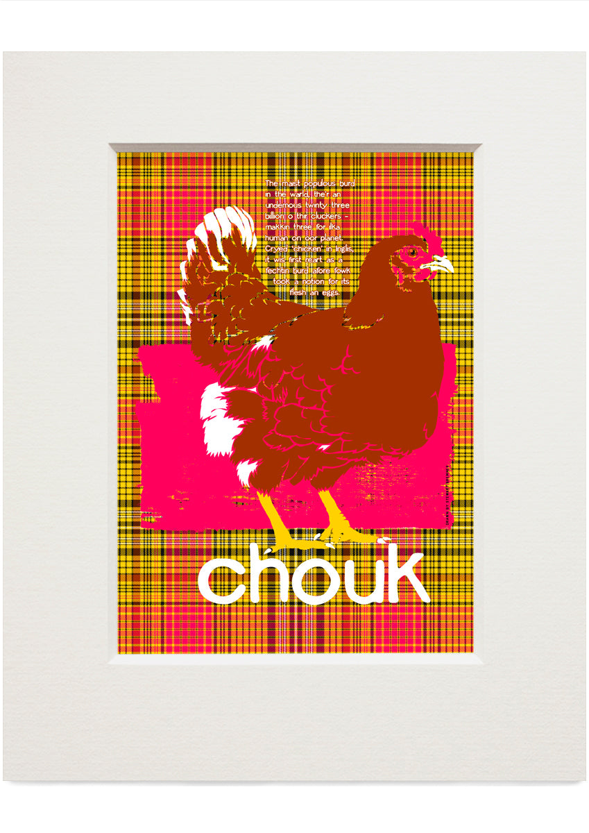 Chouk oan tartan – small mounted print
