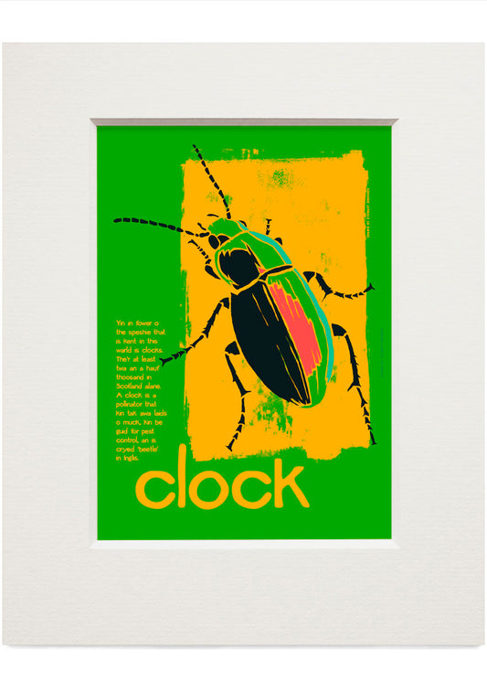 Clock – small mounted print
