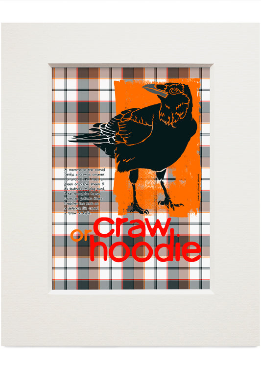 Craw oan tartan – small mounted print