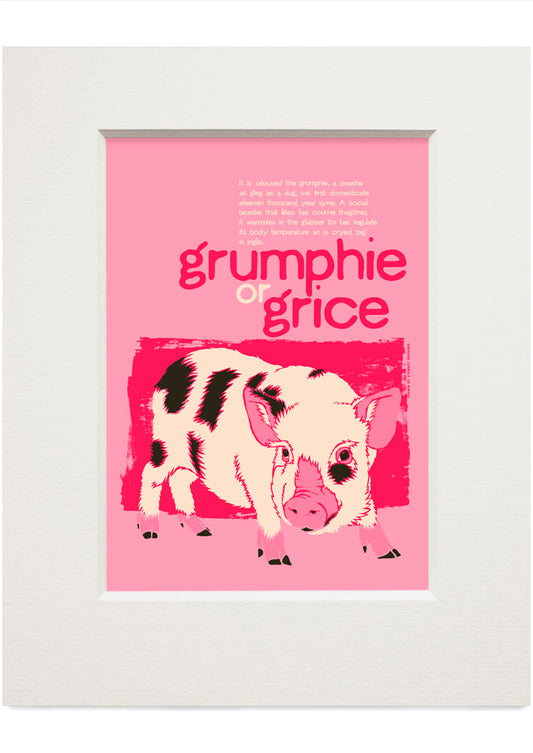 Grumphie or grice – small mounted print