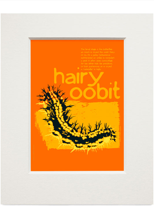 Hairy oobit – small mounted print