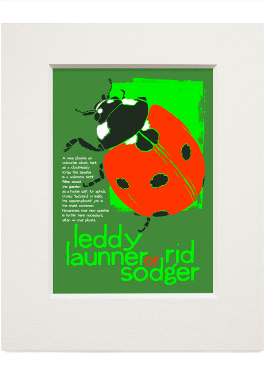 Leddy launner or rid sodger – small mounted print