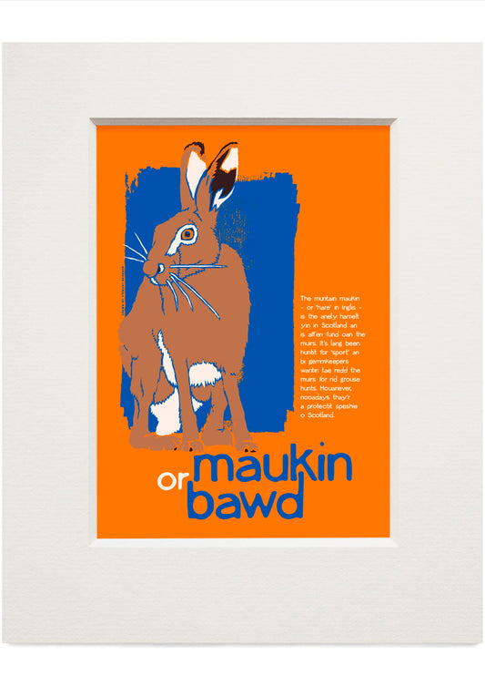 Maukin or bawd – small mounted print