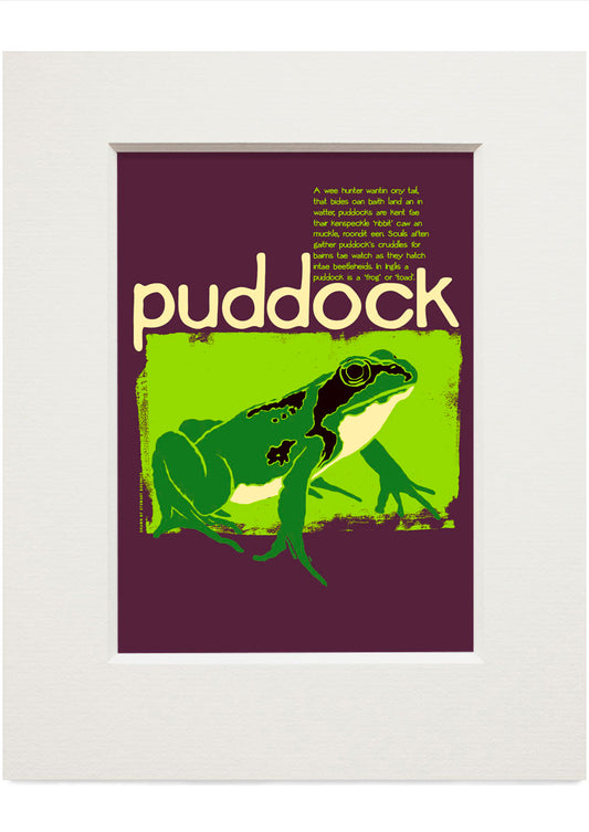 Puddock (brown) – small mounted print