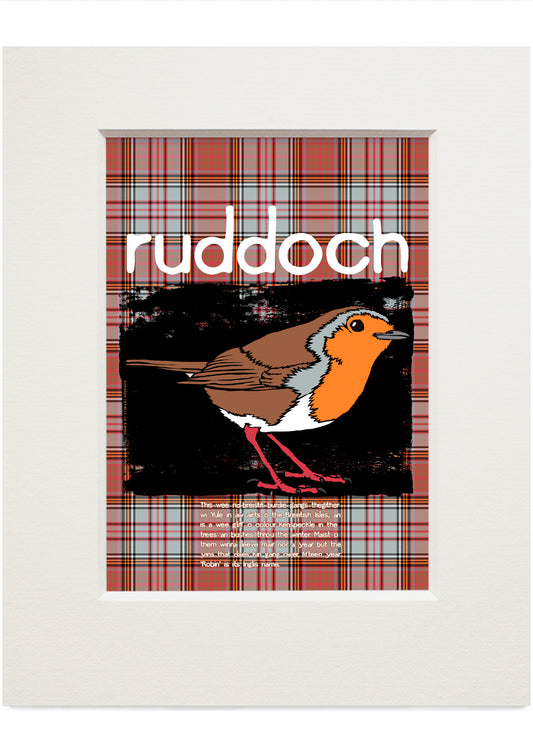 Ruddoch oan tartan – small mounted print