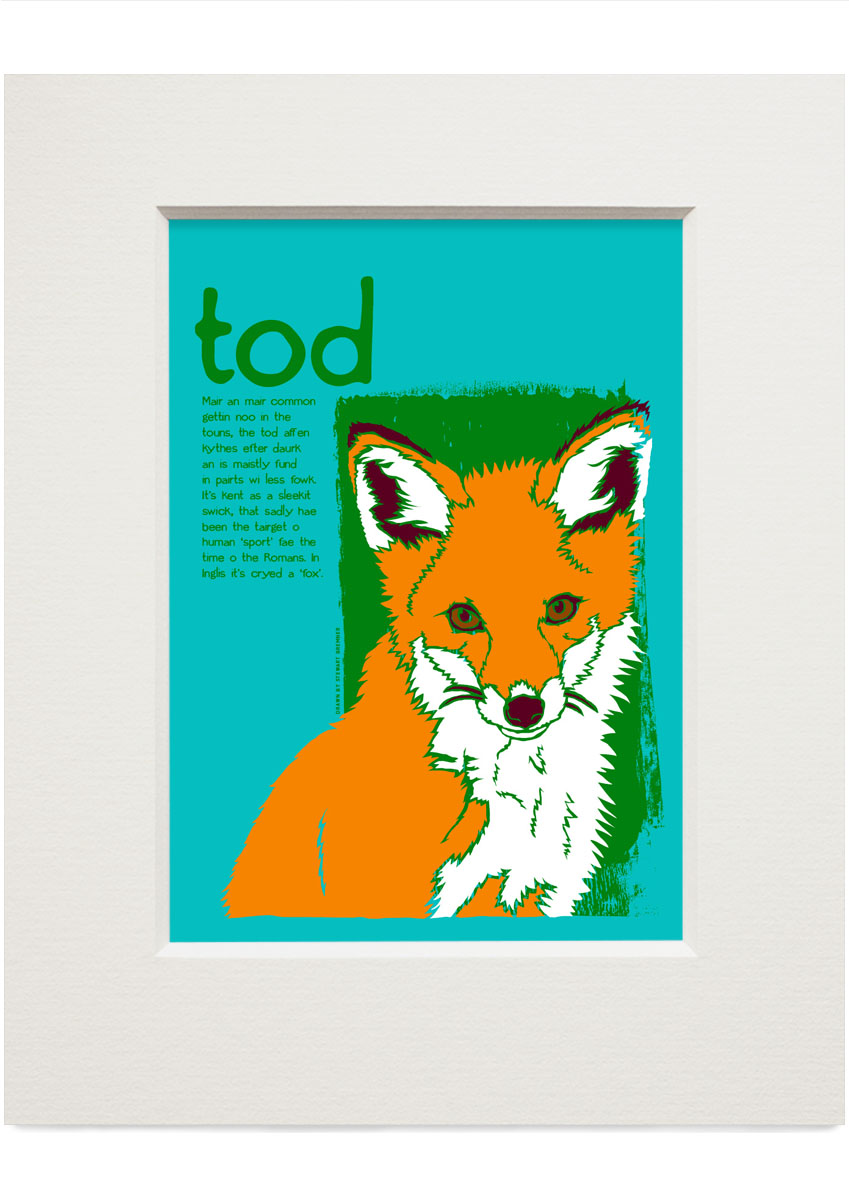 Tod (turquoise) – small mounted print