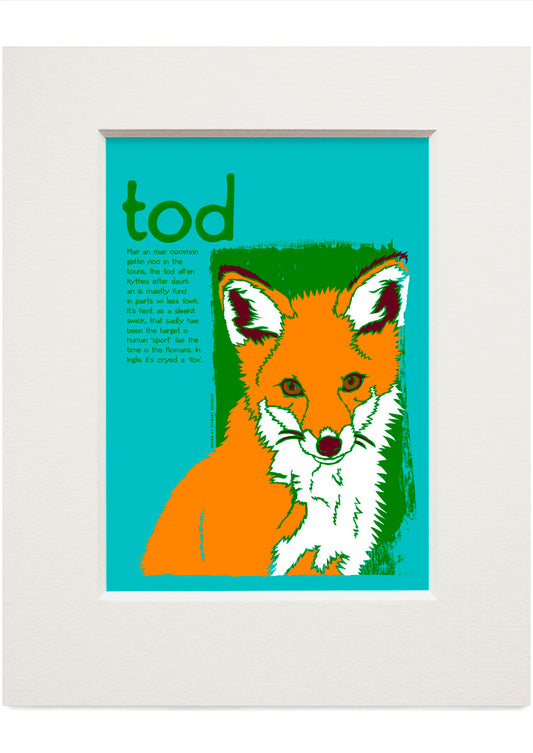 Tod (turquoise) – small mounted print
