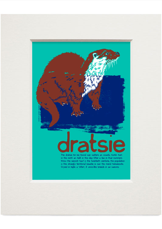Dratsie (turquoise) – small mounted print