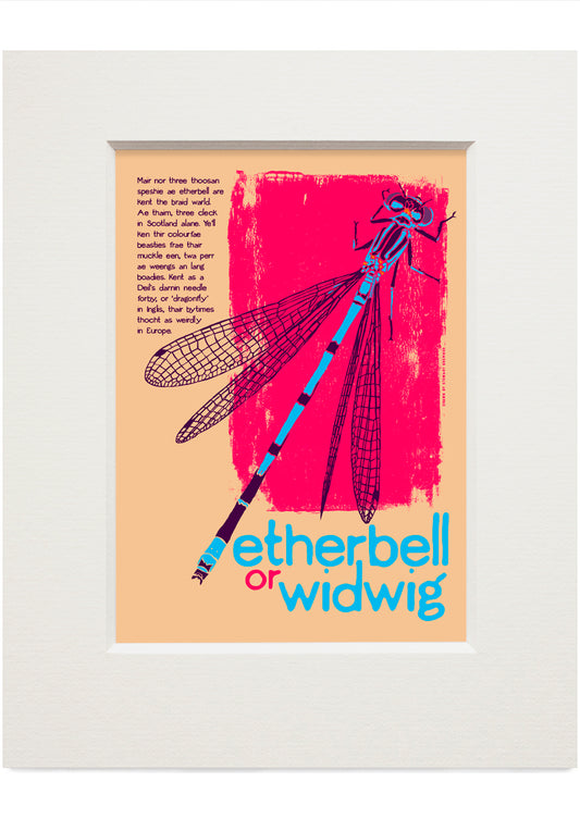 Etherbell or widwig – small mounted print