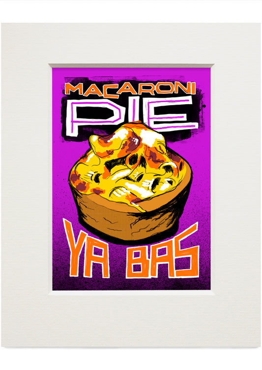 Macaroni pie ya bas – small mounted print
