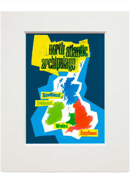 North Atlantic Archipelago – small mounted print