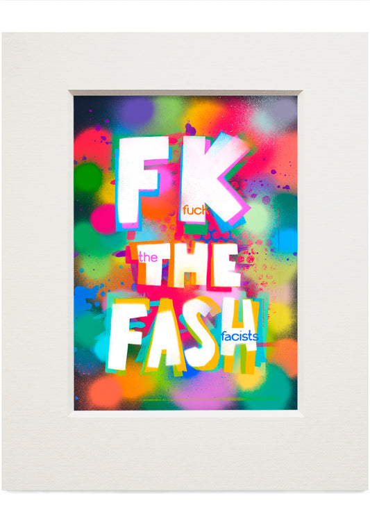 FK the fash (rainbow) – small mounted print
