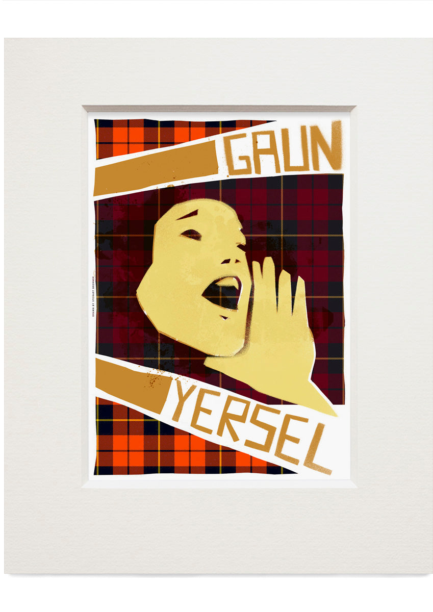 Gaun yersel (oan tartan) – small mounted print