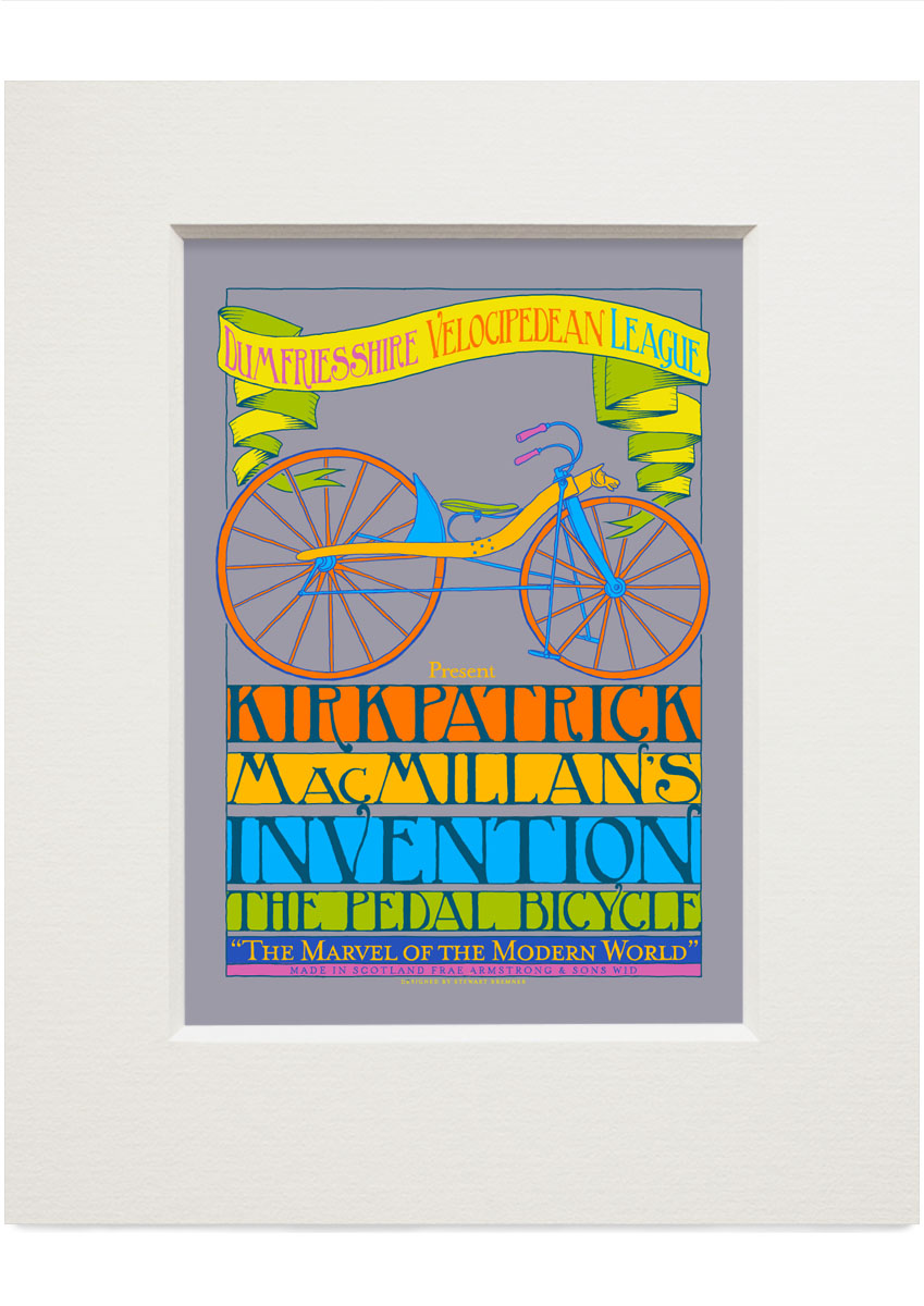 MacMillan’s bicycle (yellow) – small mounted print