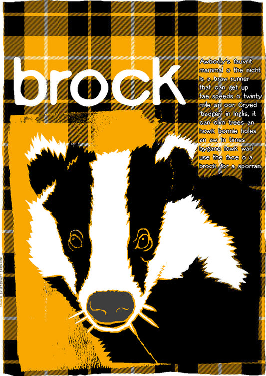 Brock oan tartan (yellow) – poster