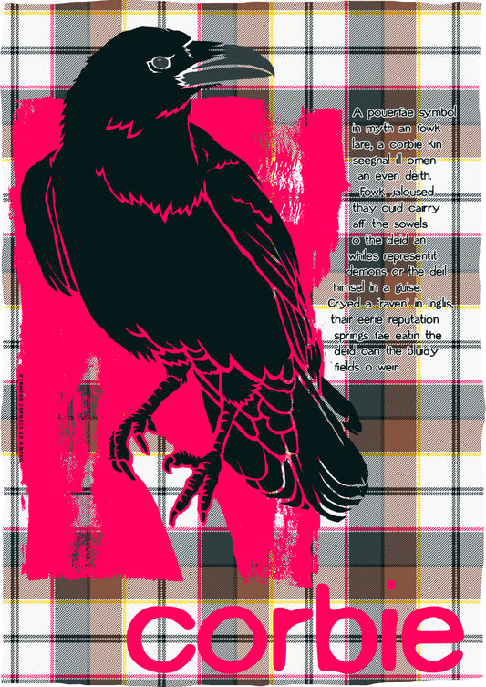 Corbie oan tartan – poster