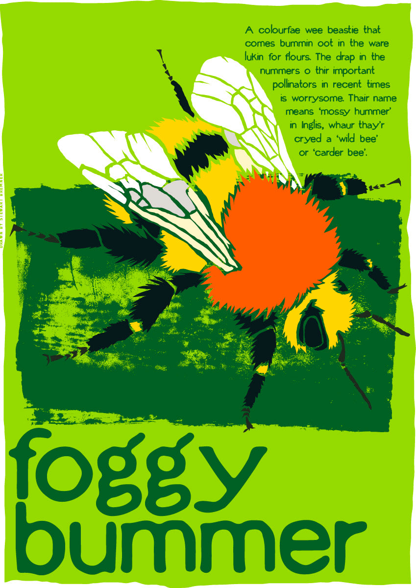 Foggy bummer (green) – poster