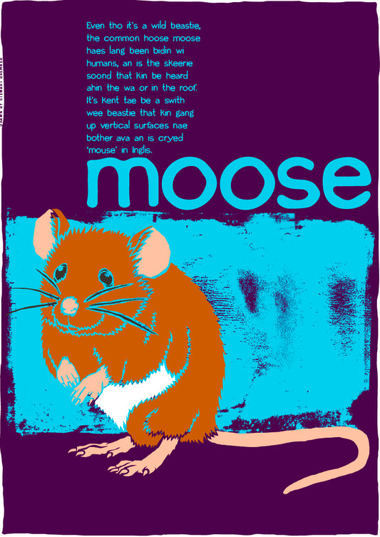 Moose (blue) – poster