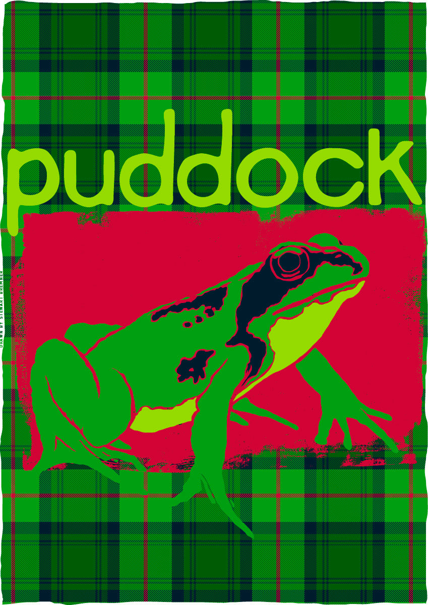 Puddock oan tartan (green) – poster