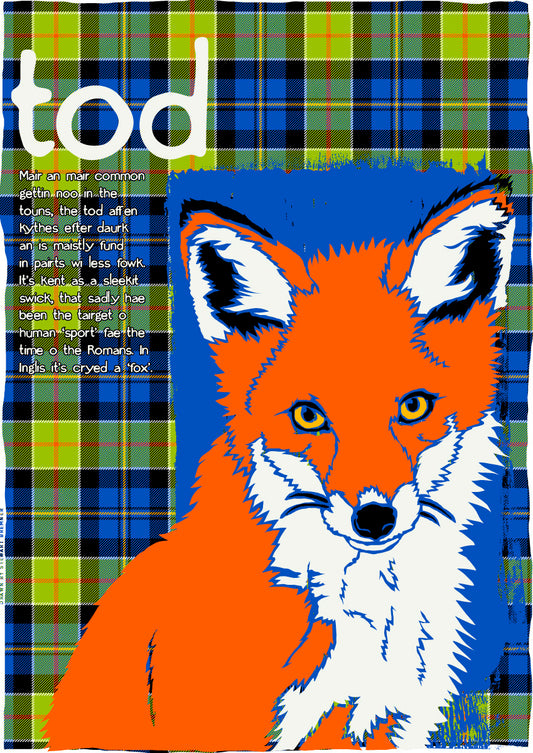 Tod oan tartan (green) – A4 poster