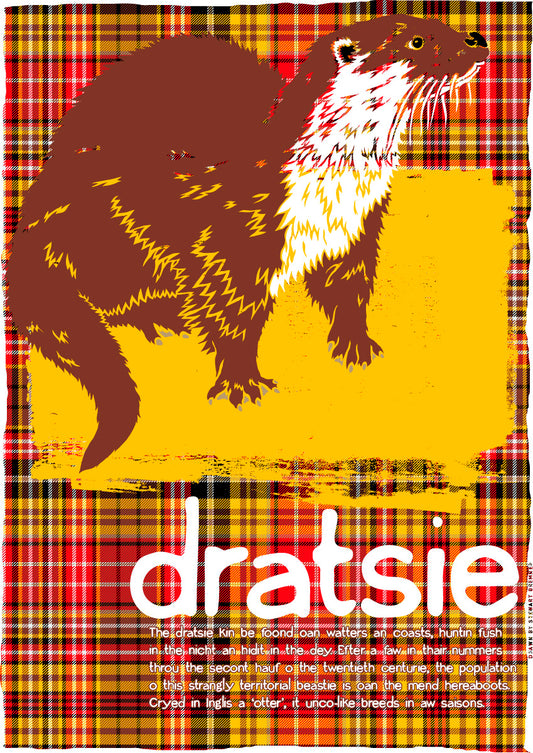 Dratsie oan tartan – giclée print