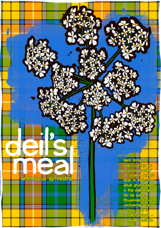 Deil's meals oan tartan – poster